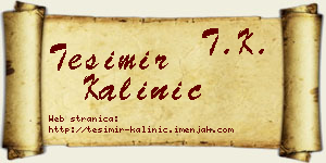 Tešimir Kalinić vizit kartica